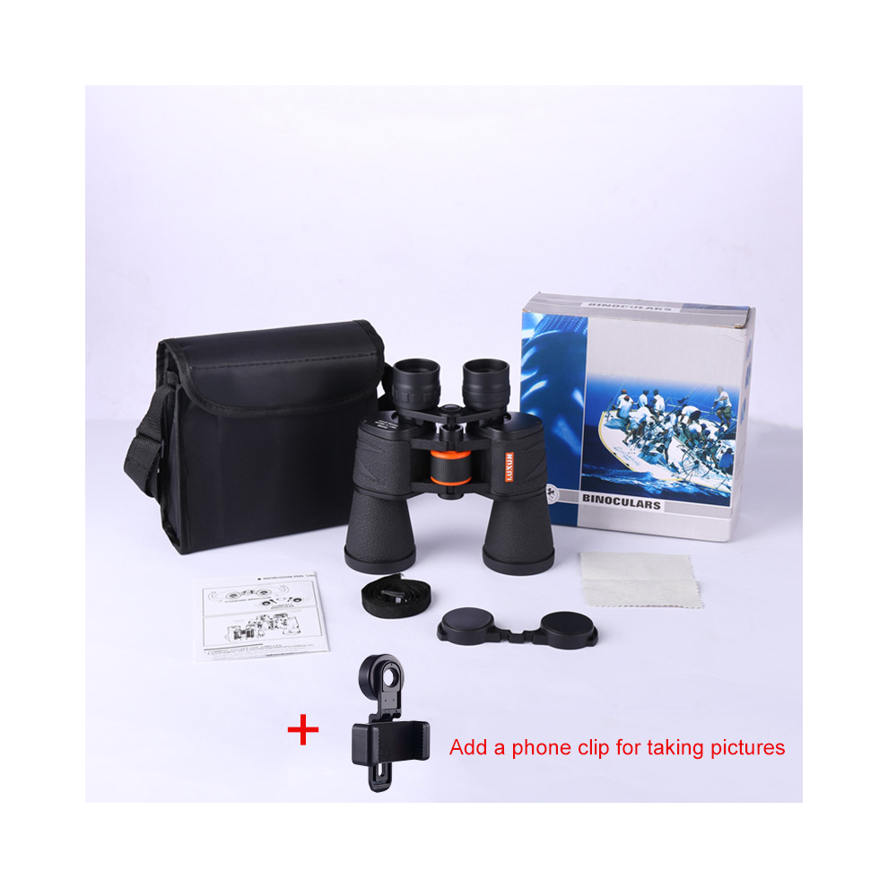 (Binocular Add Holder) 20X50 Hd Powerful Binoculars Long Ranger Telescope Bak4 Waterproof Professional Binoculars Low Night Vision Camping Camping 9438795353123
