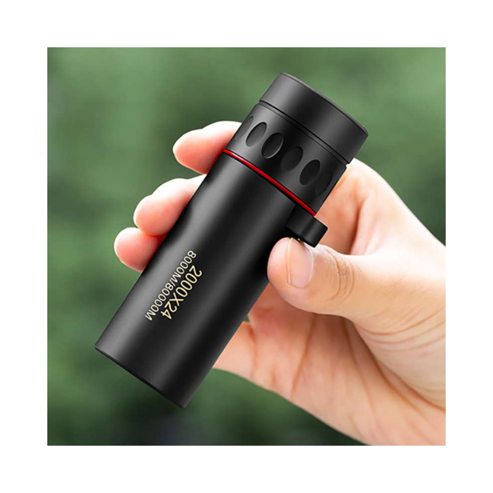 () 2000X24 Monocular Telescope Zooming Focus Film Binocular Optical Hunting Tourism Scope For Outdoor Bird Watching Black/Green 9438795353390