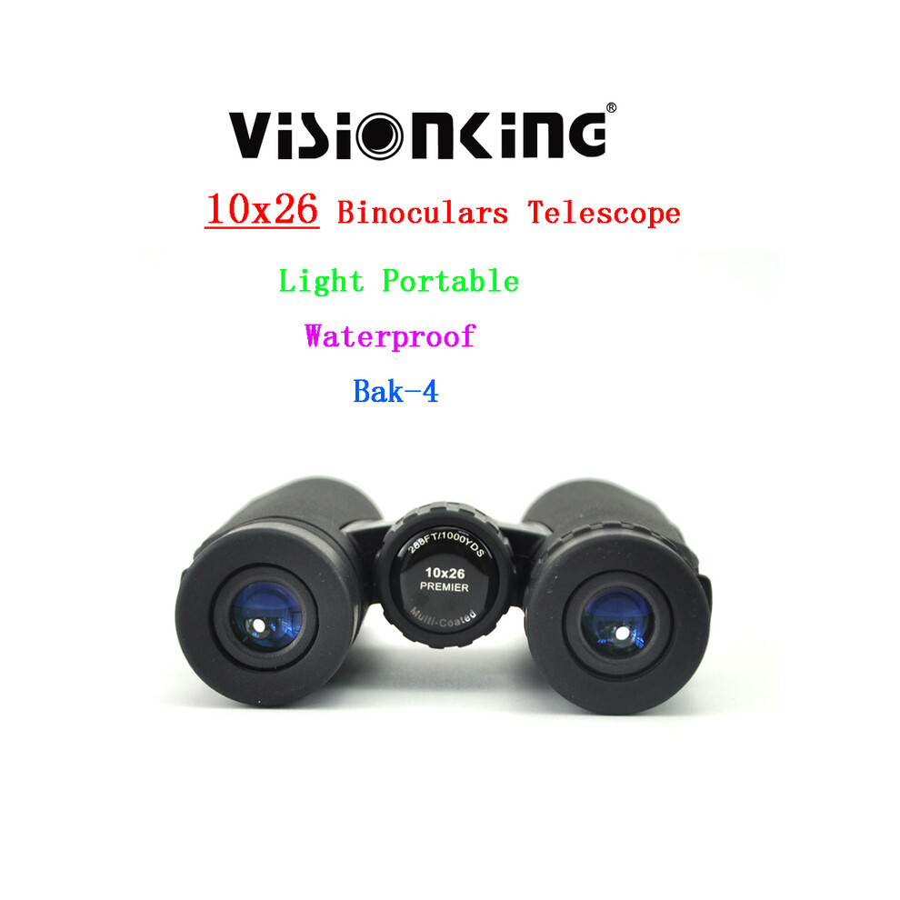 (10X26 Binoculars) 10X26 Bak4 Fmc Roof Binoculars Birdwatching Portable Outdoor Scope Camping Travelling Hunting Optical Telescope Light 9438795335471