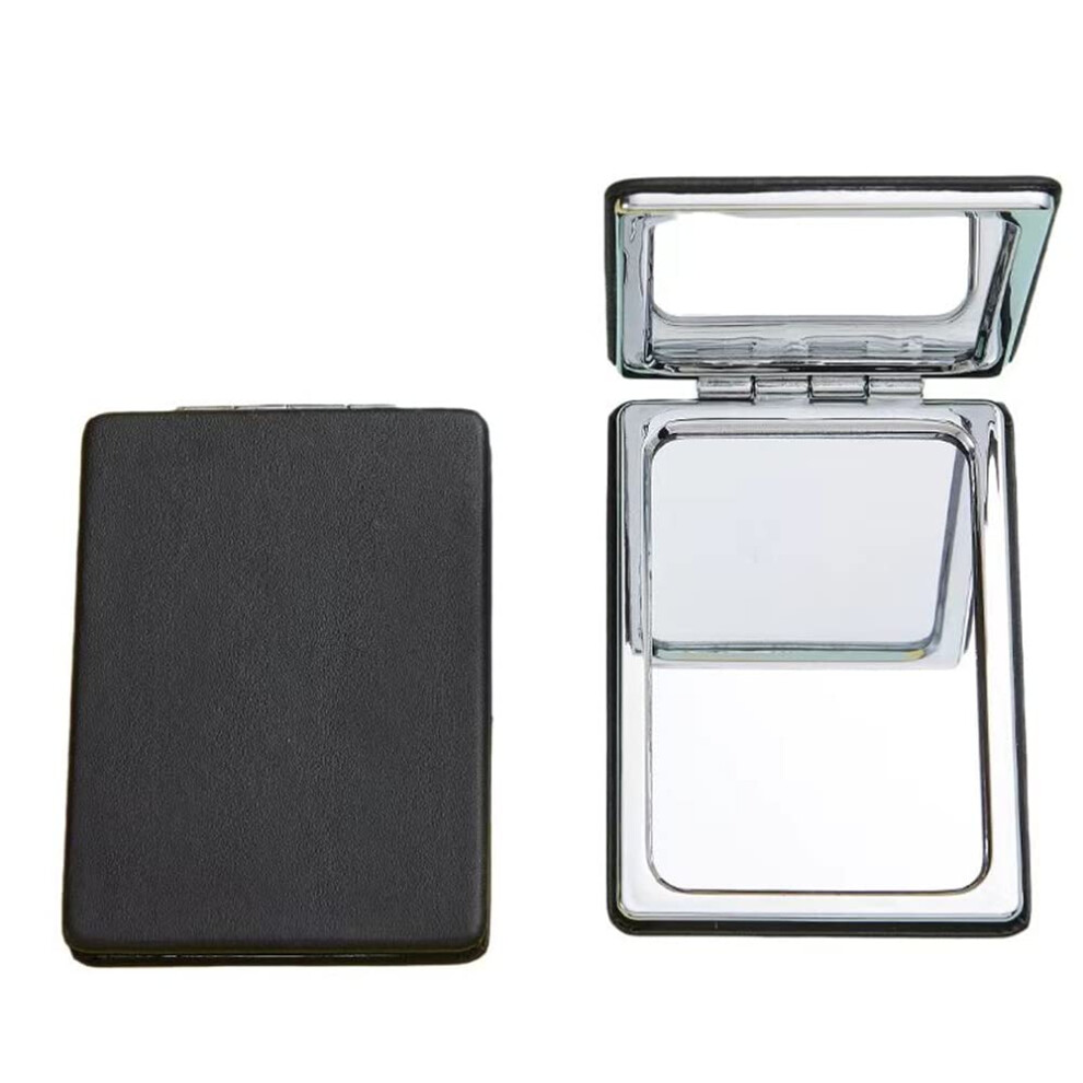 Bimiget Compact Mirror For Men Women And Girls Black Travel Makeup Mirrors For Handbag And Pocket Portable Double-Sided Mirror With Distortion Free