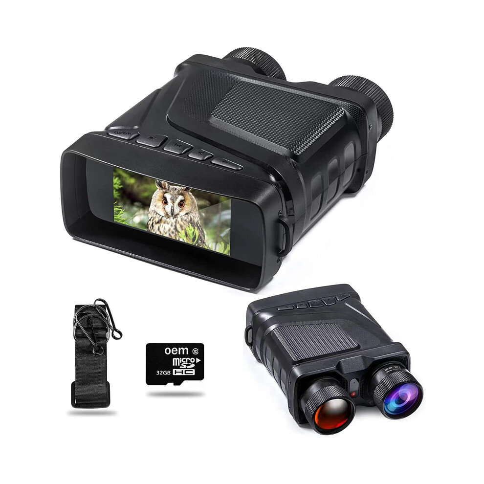 (R12 Standard) Night Vision Binoculars Device 1080P Hd 850Nm Infrared 5X Digital Zoom Telescope Goggles Outdoor Hunting Camping Full 300M Dark 9438795354038