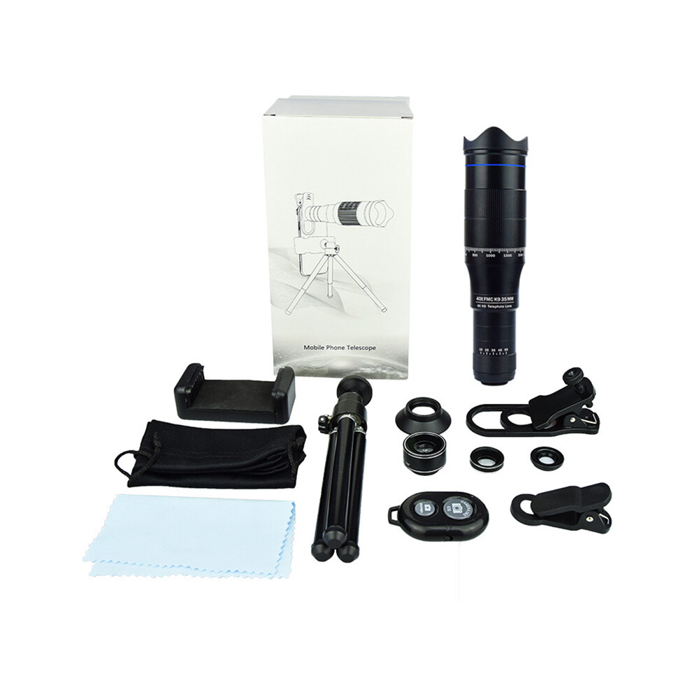 (B) Hd 40X Zoom Telescope Telephoto Lens Monocular Phone Camera Lens Mini Metal Telescope Mobile Telephoto Lens For Camping Tourism 9438795354342
