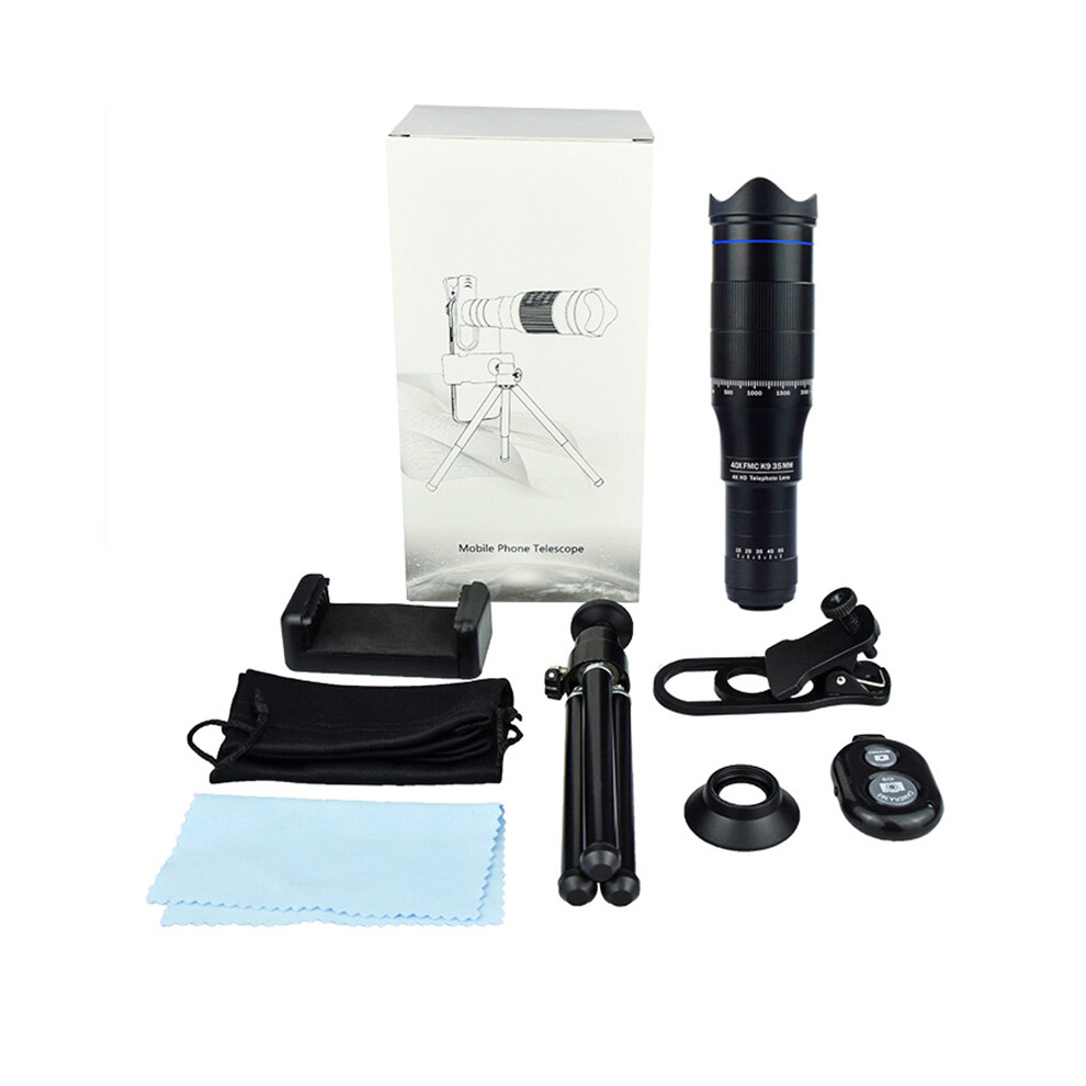 (A) Hd 40X Zoom Telescope Telephoto Lens Monocular Phone Camera Lens Mini Metal Telescope Mobile Telephoto Lens For Camping Tourism 9438795354335