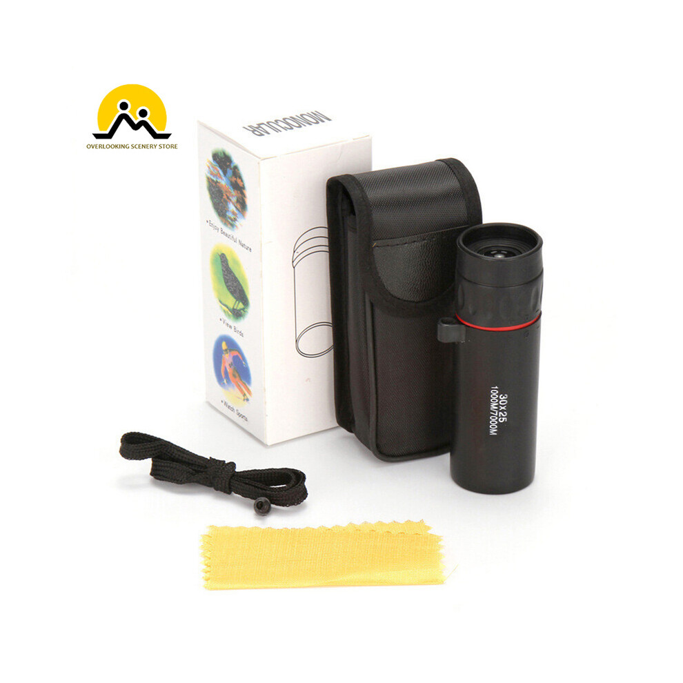 () 30X25 Mini Pocket Monocular Telescope Binoculars Handy Zooming Focus Film Binoculo For Outdoor Camping Hiking Traveling Black/Green 9438795350214