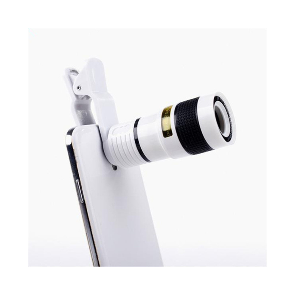 ( 12X) 8X/12X Scope For Travel Hunting Mini High Magnification Monocular Telescope Long Focus Lens Universal For Digital Camera & Phone White 9438795350511