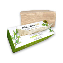 Northern Lux Disposable Bambus Face Towles (80 Sheets) | Organisk bionedbrydeligt tørt ansigtsvisker | Stærk blød og duftende gratis bambus til f