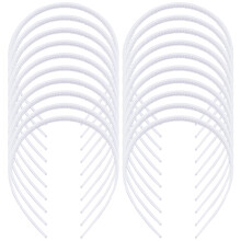 Lawie 20 stuks effen blanco 1 cm slanke dunne harde witte plastic hoofdbanden met tanden 10 mm magere haarband elastische haarringhouder gesp tiara k