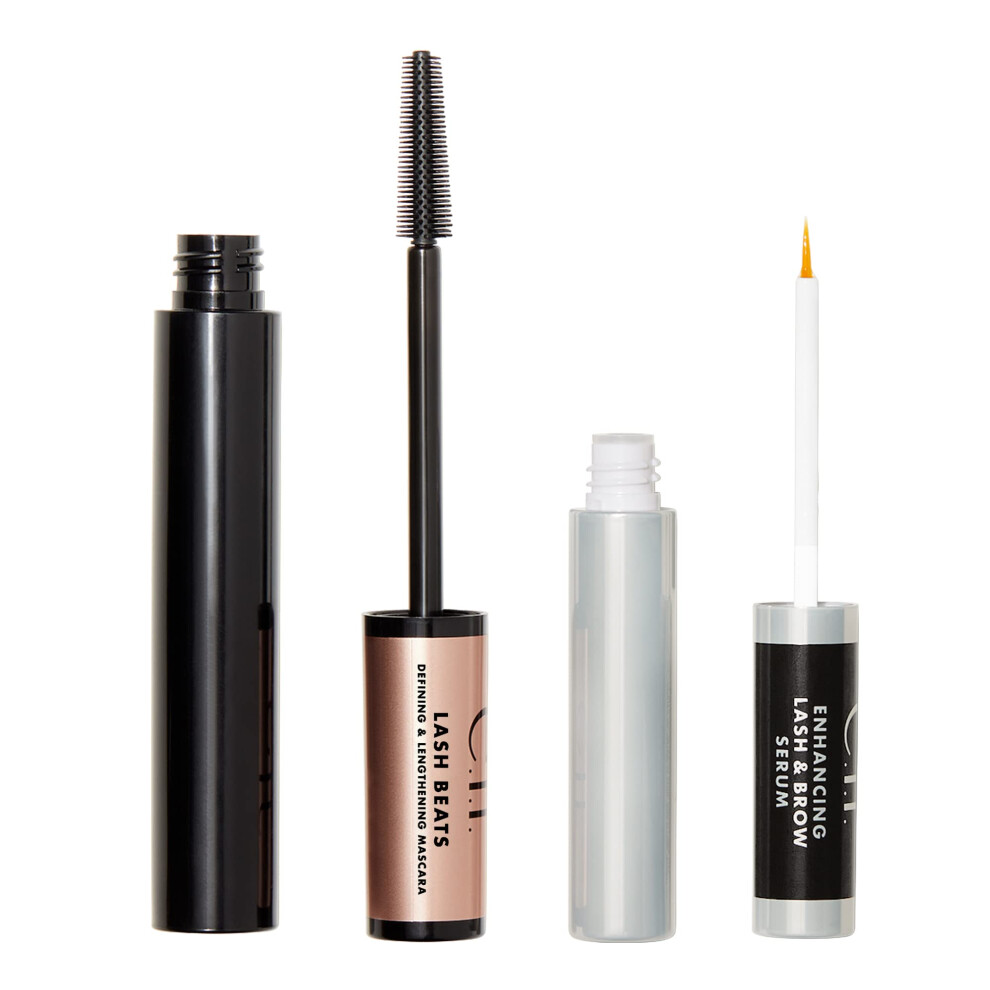 E.l.f. Cosmetics Lash Beats Mascara & Lash Serum Bundle Defining Lengthening Mascara & Lash & Brow Enhancing Serum Makes Lashes Appear Thick & Defi