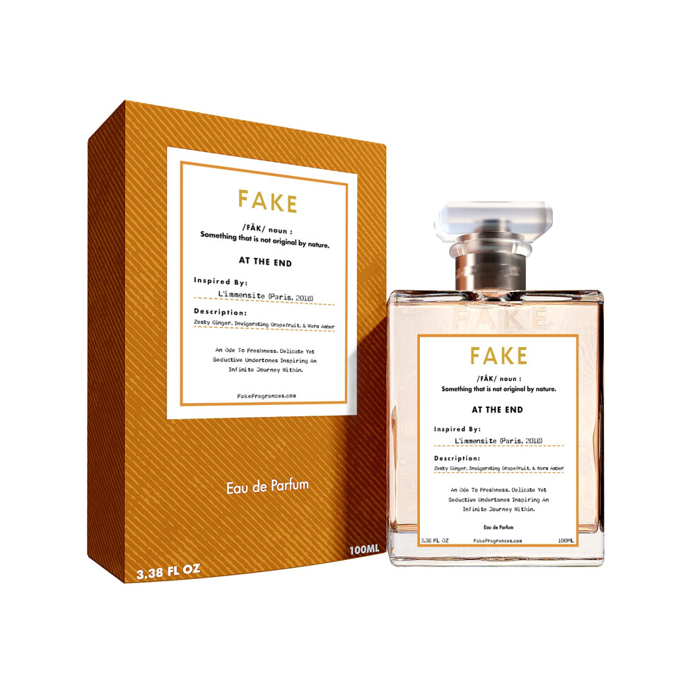 Fake At the End | Inspired by LImmensite 3.4oz Men's Cologne | Almost an Exact Clone | 3.4oz Eau de Parfum | Addictive Sweet-Spicy Amber Masculine Sce