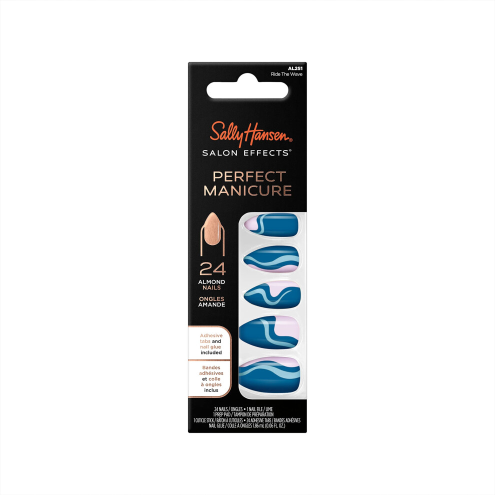 Sally Hansen Salon Effects Perfect Manicure Press-On Nails Kit Ride The Wave-image