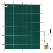 VEVOR Inground Pool Safety Cover, 18 ft x 40 ft Rectangular Winter Pool Cover, Triple Stitched, High Strength Mesh PP Material with Good Rain Permeabi