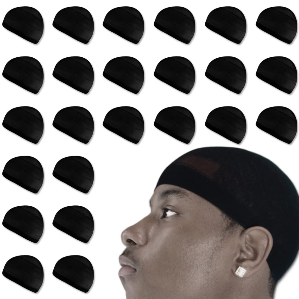 24 Stuks Wave Cap Kous Caps Stretch Compressie Langdurig Lichtgewicht Comfortabele Pasvorm Duurzaam Heren Dome Cap Loc Cap Slaaphaar Caps Wave Caps V-image