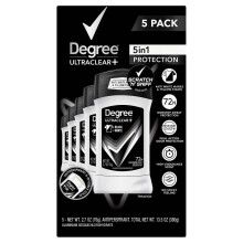 Desodorante antitranspirante Degree Men UltraClear+ blanco y negro, 2.7 oz (5 unidades)