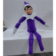 (Purple) On Shelf The 30cm Elf Doll Christmas Gift Tradition Toy Xmas Cute Decoration