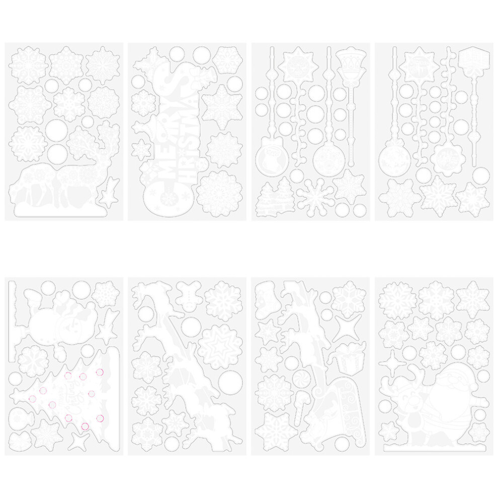 (Design C) Christmas Festive Window Stickers With Colorful Snowflakes For Decor Joyful Holiday-image-OPC-PGDN2DP-NEW