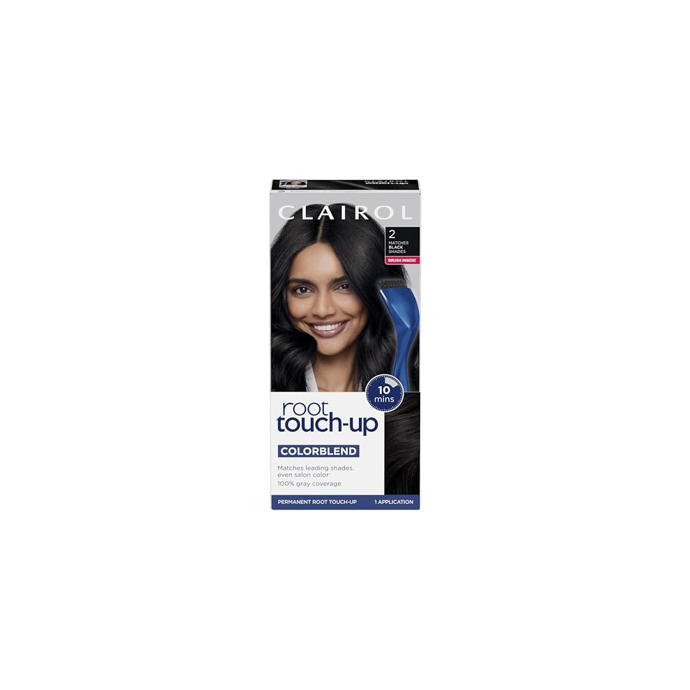 Clairol Root Touch-Up by Nice'n Easy Permanent Hair Dye  2 Black Hair Color  Pack of 1