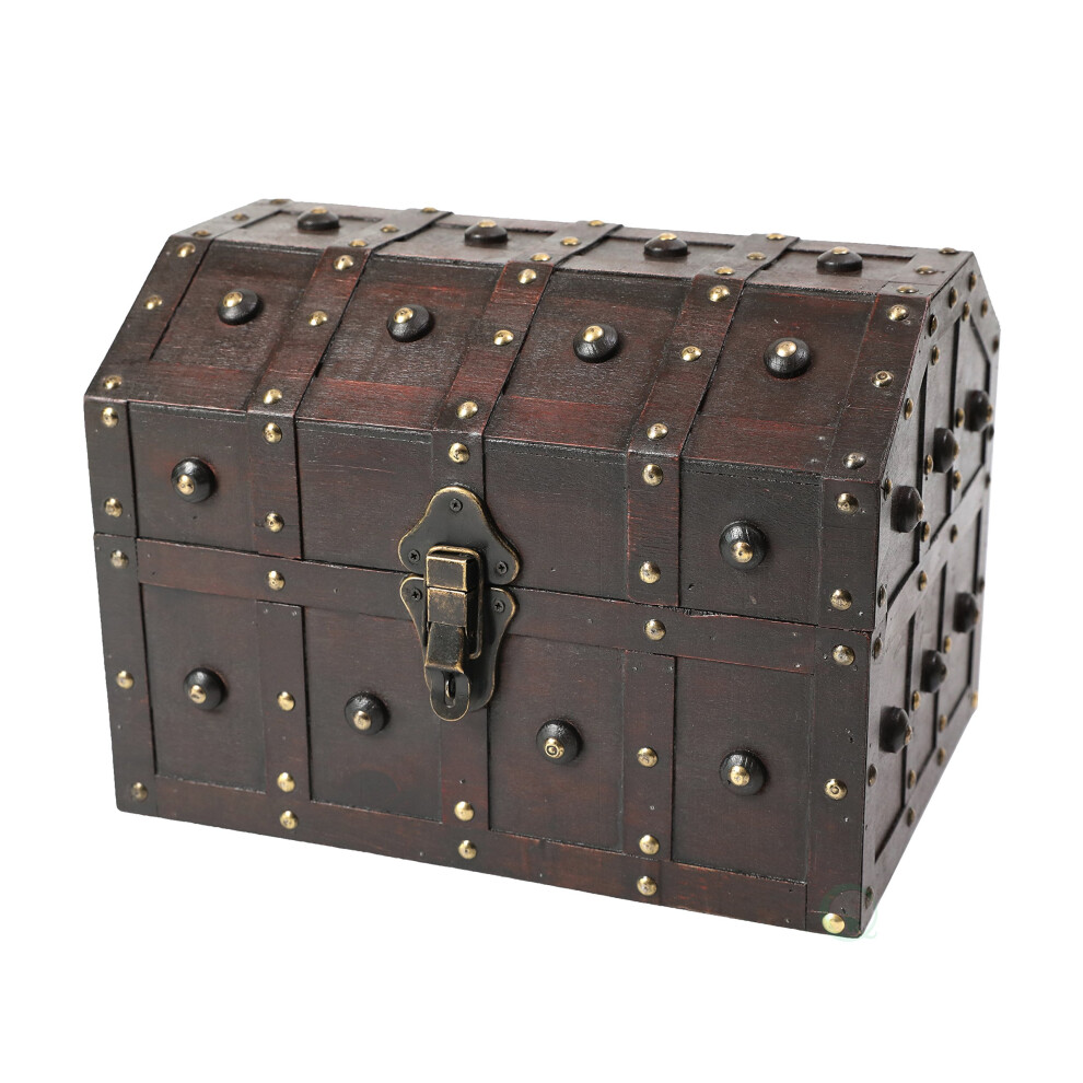 Coffre pirate de cariben vintage noir avec design clou dcoratif