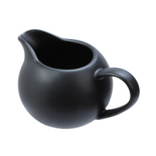 Matte keramisk enkel creme med håndtag lille kaffemælk cremer pitcher 8oz sort