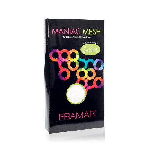 FRAMAR Maniac Mesh Sheets - Mesh Strips til H?rfarvning H?rfarve H?rblegemiddel - 50 Pack (genanvendelig) 1