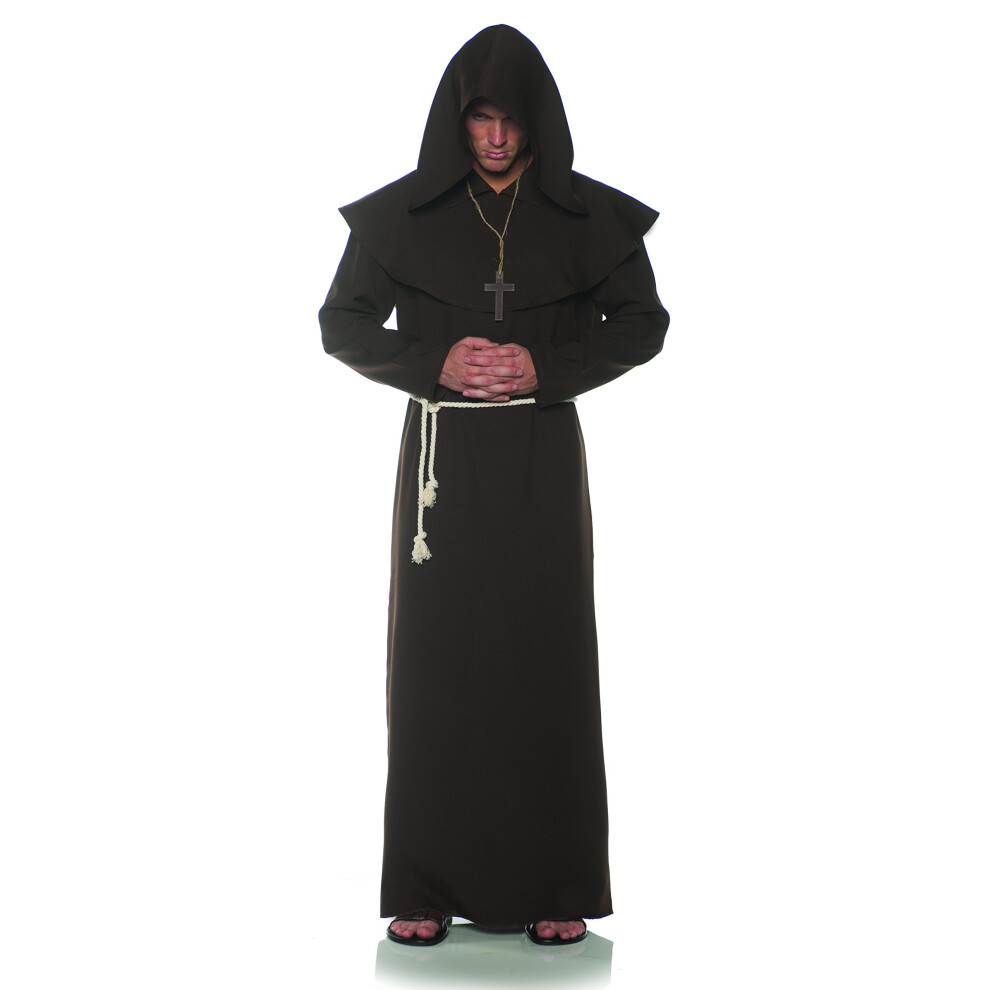 Photos - Fancy Dress UNDERWRAPS Men's Monk Robe Costume-Brown One Size
