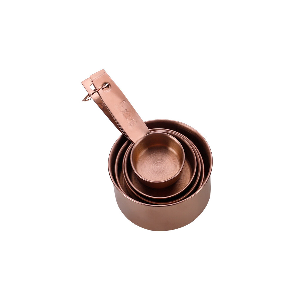 (StyleE) Steel Stainless Elegant Measuring Cup Set With Accurate Scale For Baking Cooking And