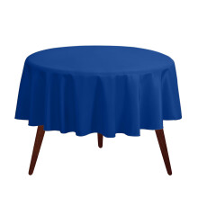 Gee di Moda Round Tabline - 132 tommer Royal Blue Round Table klud til 72 til 96 tommer runde borde - kraftigt vaskbart stof - til buffetbord fer