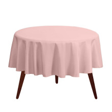 Gee Di Moda Round Tablecloth - 132 Inch Pink Round Table Cloth for 72 to 96 Inch Round Tables - Heavy Duty Washable Fabric - for Buffet Table Ho