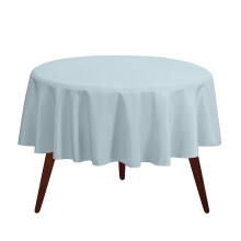 Gee Di Moda Round Tracloth - 132 tum Baby Blue Round Table Tyg för 72 till 96 tum runda bord - Tungt tvättbart tyg - För buffébord Holiday Party