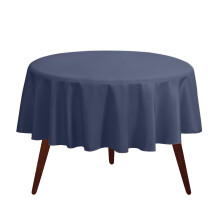 Gee Di Moda Round Tabline - 132 tommer Navy Blue Round Table klud til 72 til 96 tommer runde borde - kraftigt vaskbart stof - til buffetbord feri