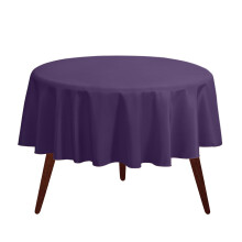 Gee Di Moda Round Tabline - 132 tommer lilla rund bordklud til 72 til 96 tommer runde borde - kraftigt vaskbart stof - til buffetbord ferie fest