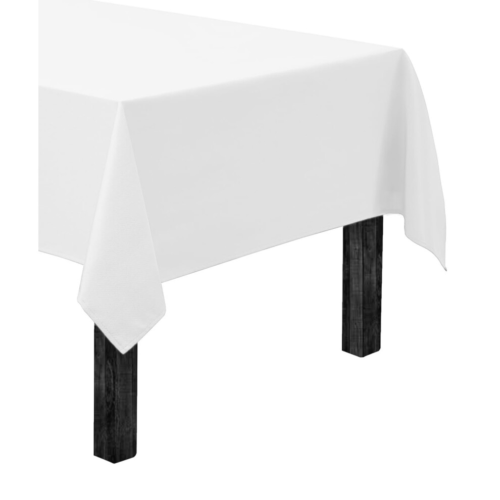 Nappe rectangulaire Gee Di Moda - 152 x 213 cm - Nappe blanche pour table rectangulaire de 1,5 m - Tissu lavable et r   sistant - Pour table de buf