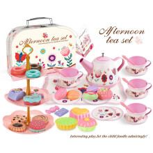 (8062) Delightful Kids Tea Time Playset Featuring Adorable Tin Tea And Set Pastries