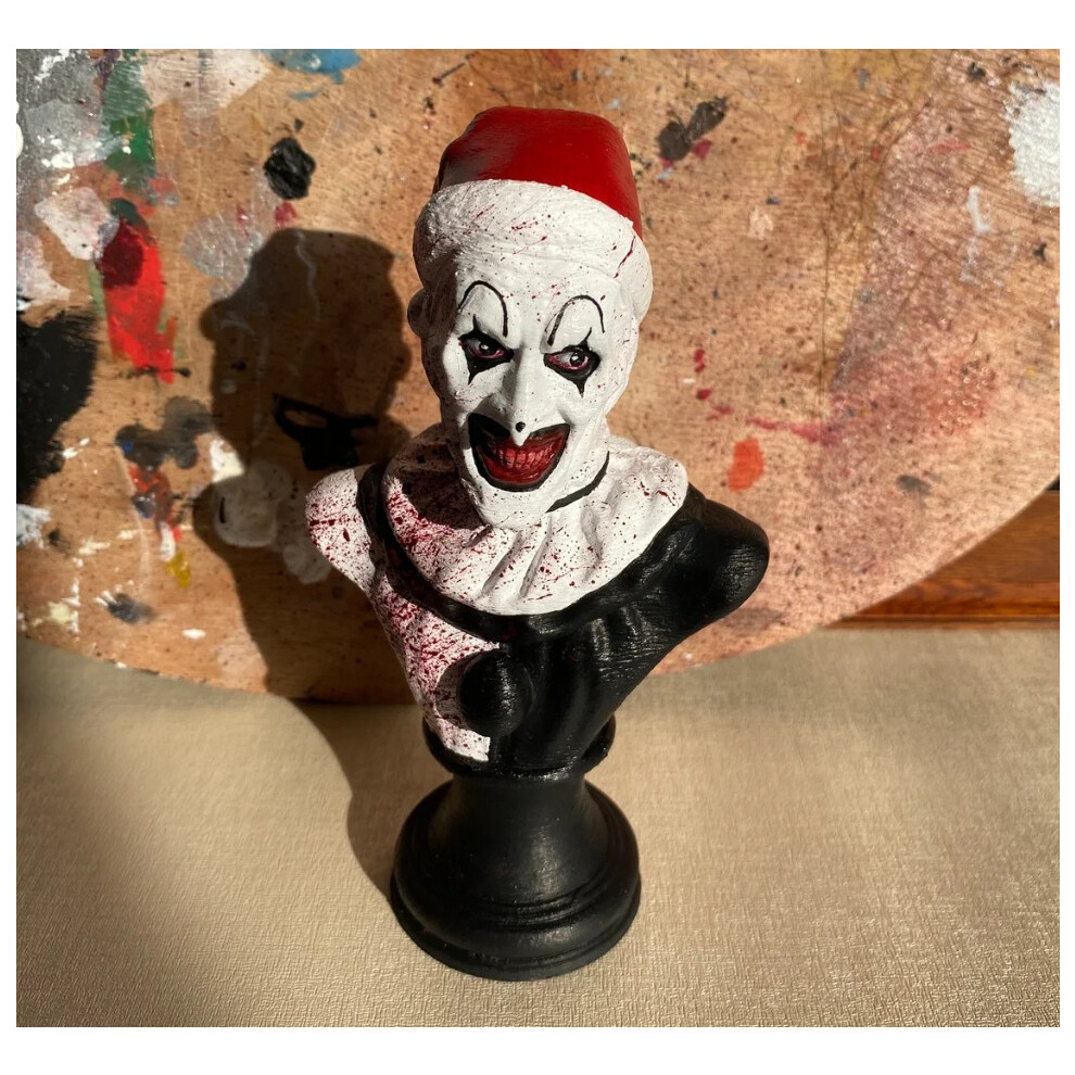 (Christmas ) Art Halloween The Clown Figure Horror Clown Indoor Garden Terrifier Statue Resin