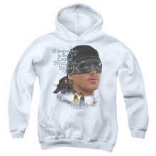 Trevco Sportswear PB158B-YFTH-4 Princess Bride Surrender Youth Hooded Sweatshirt, White - Extra Large