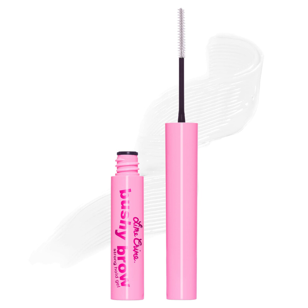 Lime Crime Bushy Brow Gel  Clear (Crystal Clear) - Volumizing  Long Lasting & Strong Hold That Tints  Tames & Adds Texture - Eyebrow Mascara Gel - Veg