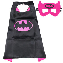 (Pink Batman, L) Ninja Turtle Cape Cloak Eye Mask Kid Halloween Cosplay Costume Party