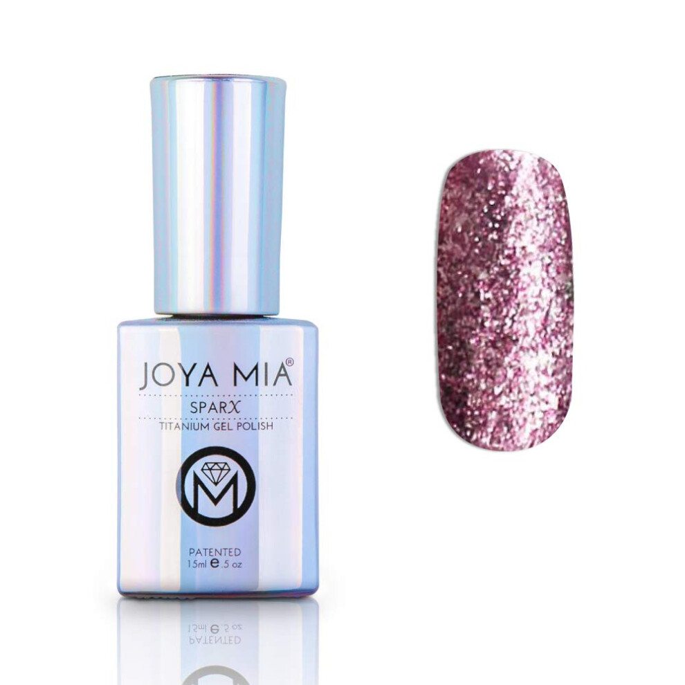 Joya Mia Sparx Beautiful Titanium Sparkle Gel Polish By (Spx-8)