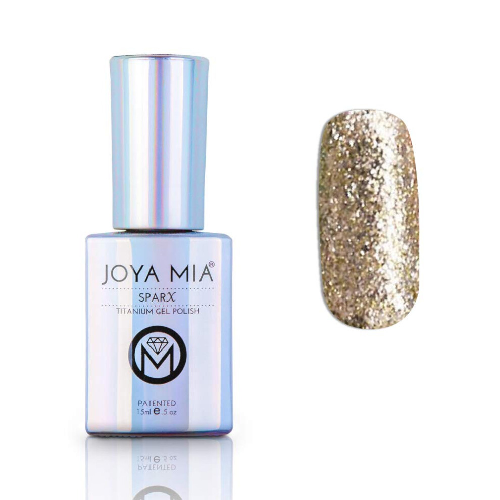 Joya Mia Sparx Beautiful Titanium Sparkle Gel Polish By (Spx-6)