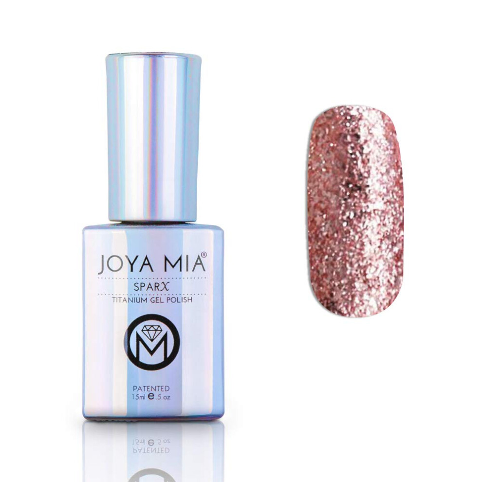 Joya Mia Sparx Beautiful Titanium Sparkle Gel Polish By (Spx-7)