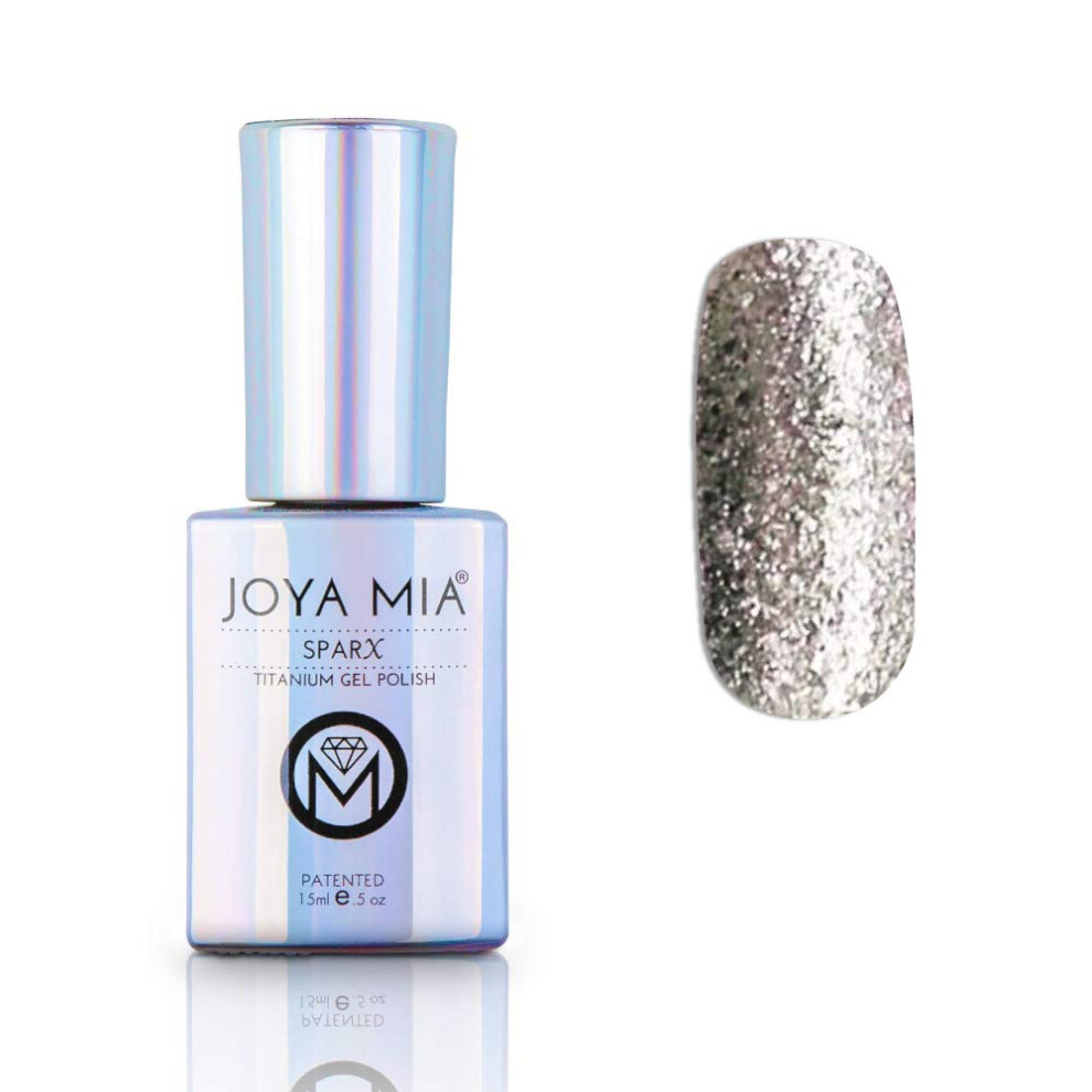 Joya Mia Sparx Beautiful Titanium Sparkle Gel Polish By (Spx-9)