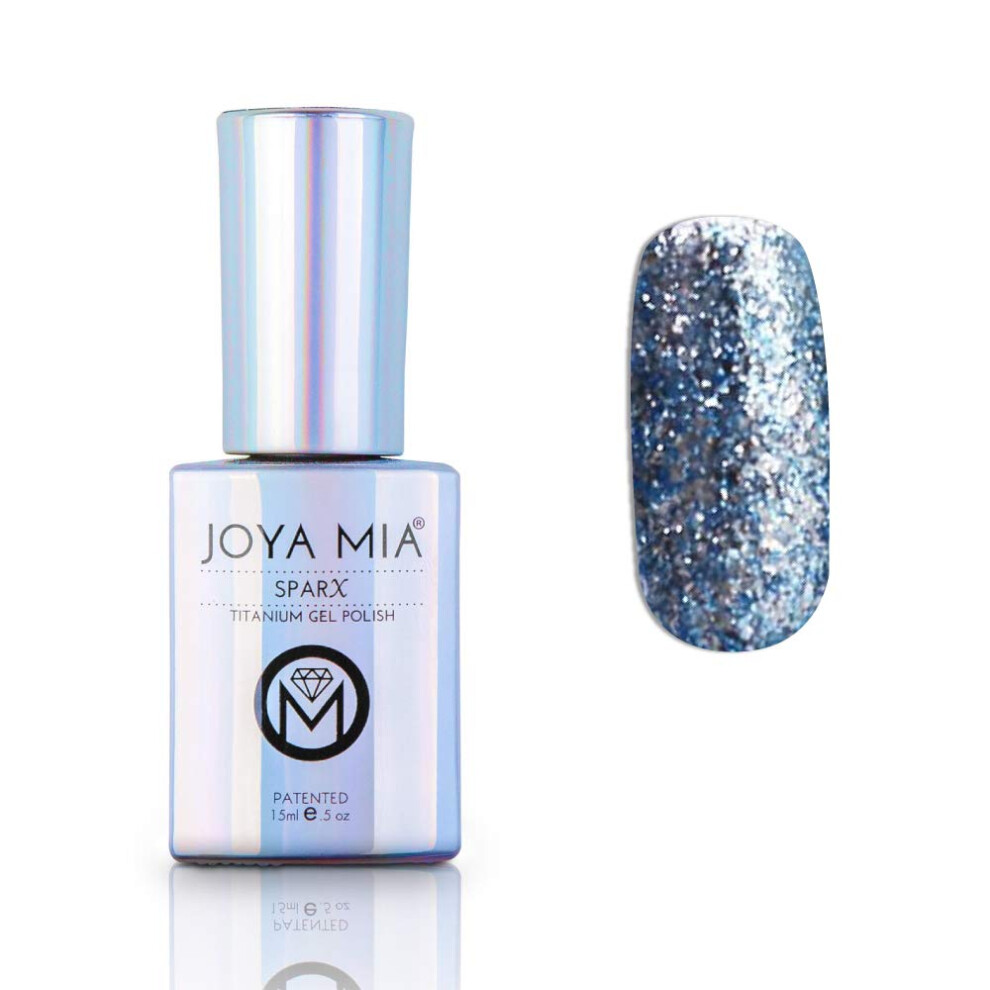 Joya Mia Sparx Beautiful Titanium Sparkle Gel Polish By (Spx-4)