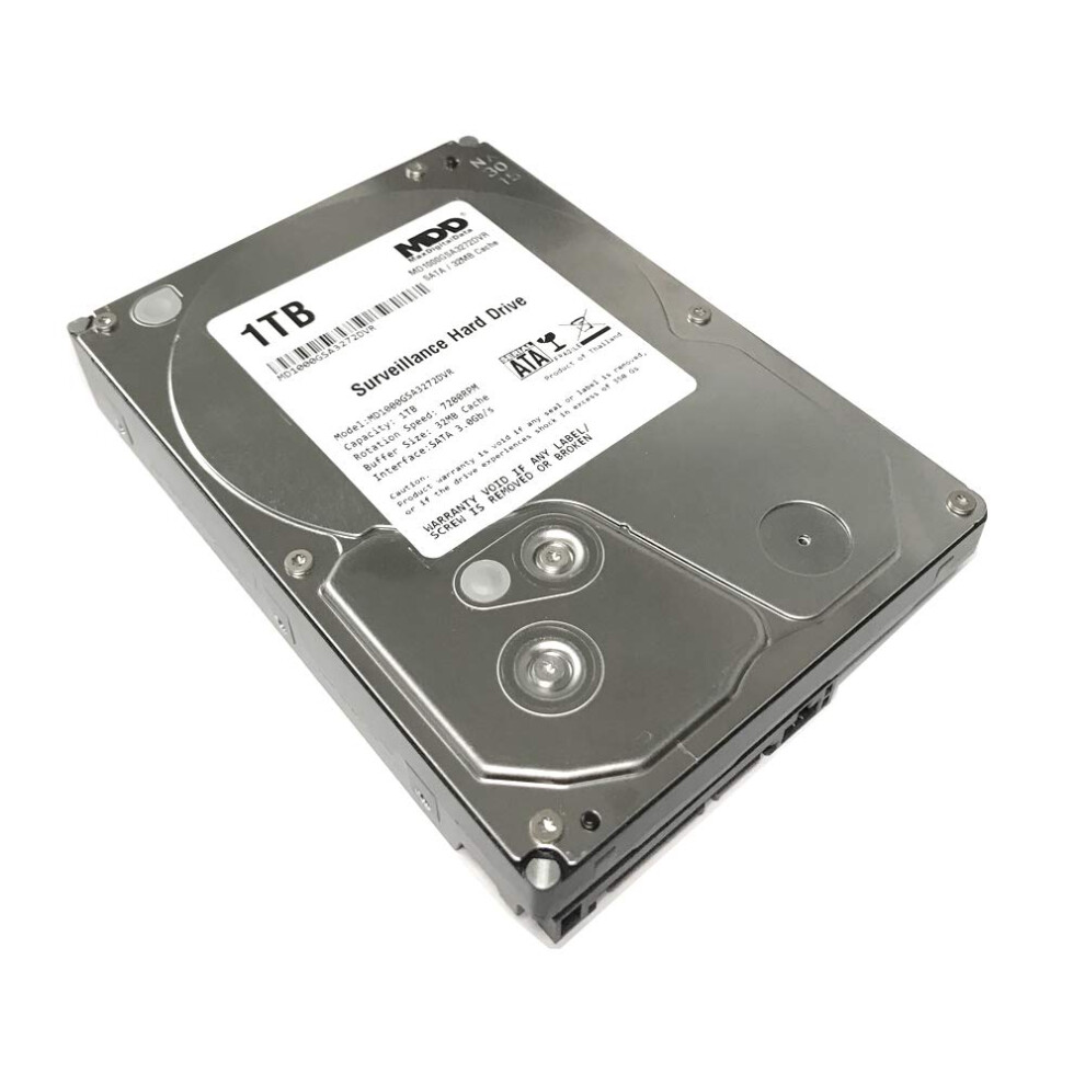 Maxdigitaldata 1Tb 32Mb Cache 7200Pm Sata 3.0Gb/S 3.5Inch Internal Surveillance Cctv Dvr Hard Drive (Md1000gsa3272dvr) (Renewed) 8750765002475