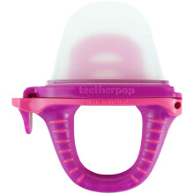 Teetherpop Fillable Silicone Teether for Babies - Cooling Teething Relief - Breastmilk Popsicle Molds for Teething with Spill-Proof Sippy Slits - Pur