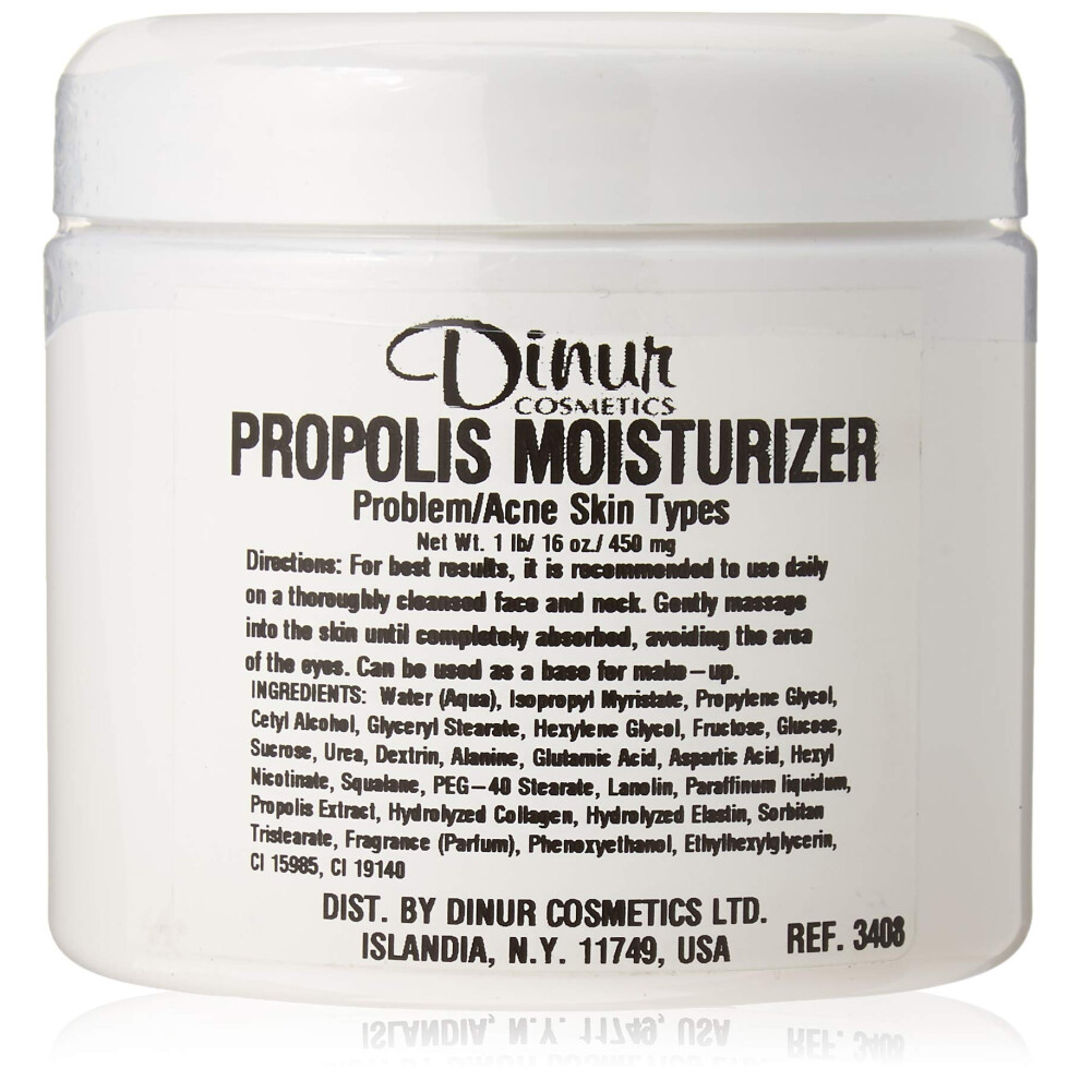 Dinur Cosmetics Propolis Moisturizer For Problem Skin Hydrating & Non-Greasy Formula For Oily & Acne-Prone Skin Unclogs Pores Reduces Blemishes & Bl