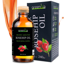 GreenIVe Organicznie uprawiany olej z dzikiej rzy Rosa Canina 100% czysty olej z pierwszego tloczenia na zimno Wylacznie na Amazon (8 Fl Oz)
