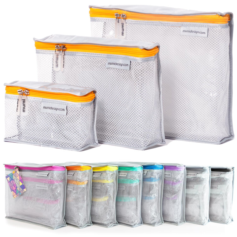 MUMI Travel Toiletry Bag Set of 3 - Water-Resistant Toiletry Bags for Women & Men - Clear Bags for Toiletries  Skincare  Makeup & Travel Essentials --image-OPC-PGDNG7R-NEW