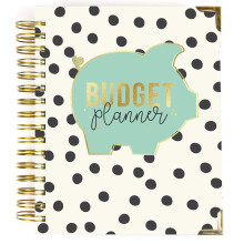 Pukka Pad Carpe Diem Budget Planner Spiral Bound Notebook med 12 månaders kalenderavdelare Insatser och klistermärke - Funktioner Savingsmål & Tr