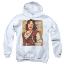 Trevco Sportswear PB159B-YFTH-3 Princess Bride Word Youth Hooded Sweatshirt, White - Large