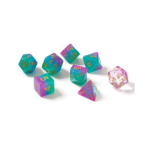 Sirius Dice SDZ000301 Northern Lights Tärningar med guldnummer - Set om 7