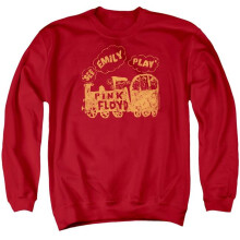 Trevco Sportswear PERRY246-AS-1 Pink Floyd See Emily Play Adult Crewneck Sweatshirt, Red - Small